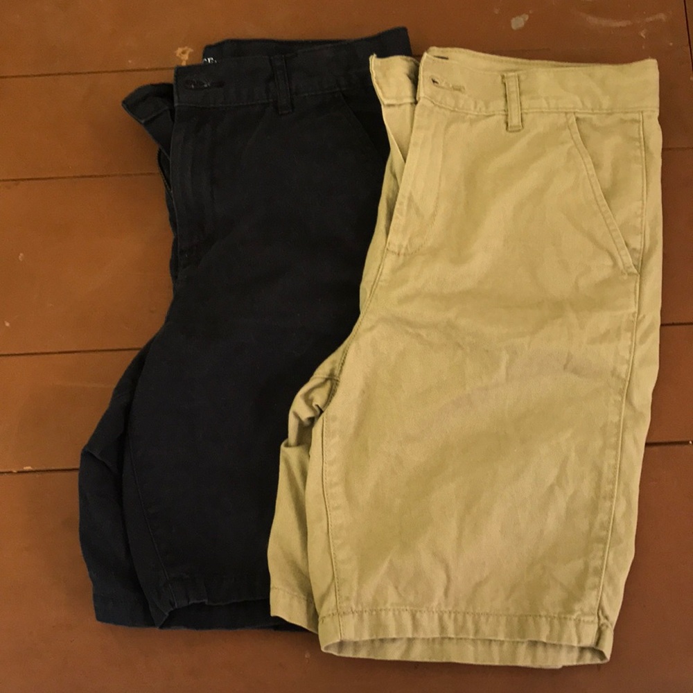 2 pairs of Children’s Place boys size 10 husky shorts - navy and khaki